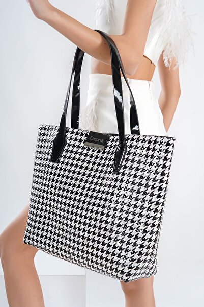 Capone Outfitters Bristol Houndstooth Patterned Women's Shoulder Bag