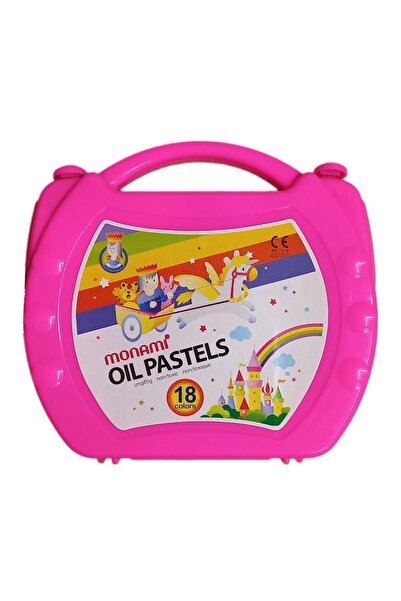 Monami ÇANTALI PASTEL BOYA      18 RENK      PEMBE