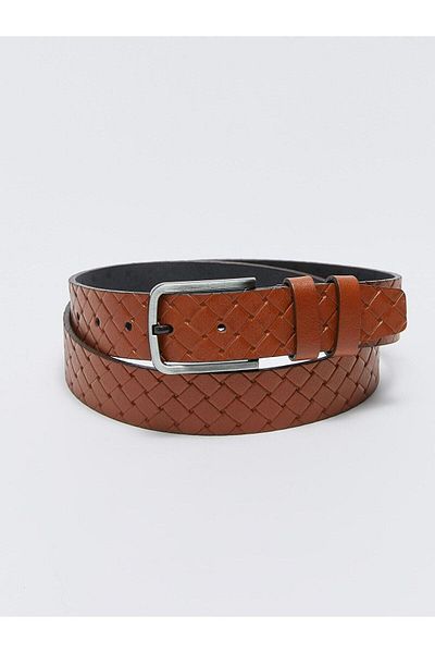 LC Waikiki ΑΞΕΣΟΥΑΡ LCW - Ανδρική ζώνη Chino, Tobacco Brown Δερμάτινη εμφάνιση