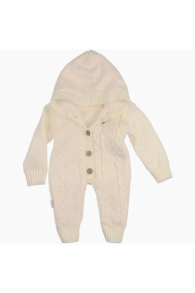 PİRİNÇ BEBE Baby Inner Fairy, Knitted Fluffy Buttoned Jumpsuit