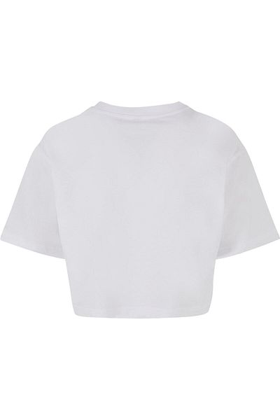 Merchcode Ladies Hugs & Love - Kurzes Oversized-T-Shirt mit Herz-Würfeln