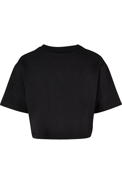 Merchcode Ladies Hugs & Love - Kurzes Oversized-T-Shirt mit Herz-Würfeln