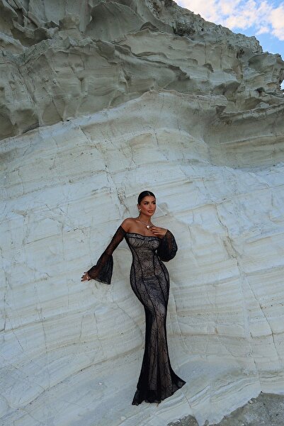 Eyyo Marianna Lace Long Dress - Ate-1473