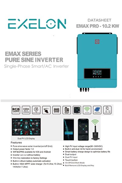 Exelon 10.2KW 48V Akıllı İnverter MPPT (450VDC)