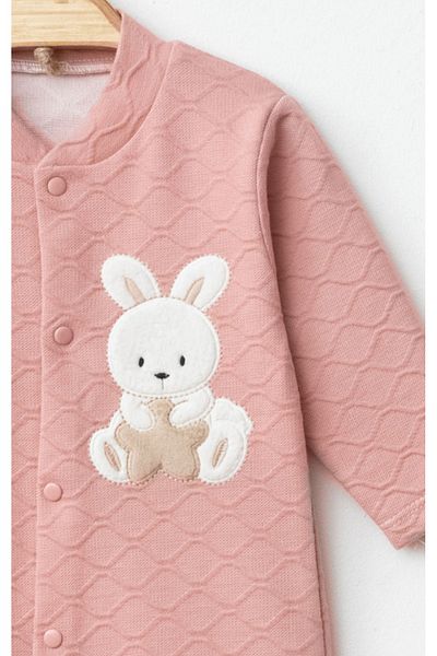 Krazber Teddy Bear Embroidered Baby Jumpsuit