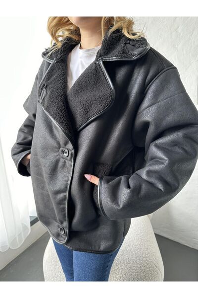 mypagebutik Jachetă de piele neagră de grădină