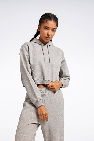 Reebok EVA HOODIE Gri Kadın Sweatshirt