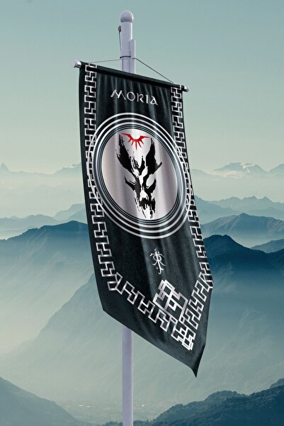 Vagonik Yüzüklerin Efendisi Güç Yüzükleri Moria Krallığı Flama Bayrak 50x100