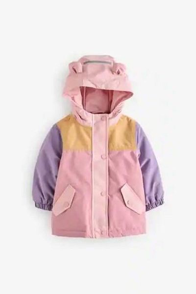 Next Waterproof Color Block Girl's Coat