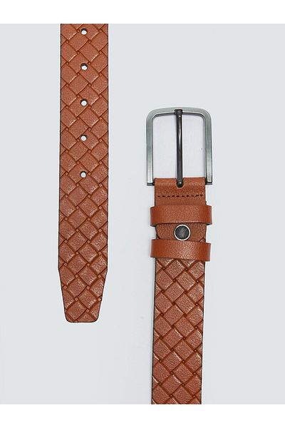LC Waikiki ΑΞΕΣΟΥΑΡ LCW - Ανδρική ζώνη Chino, Tobacco Brown Δερμάτινη εμφάνιση