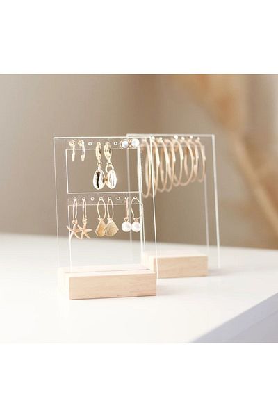 Madam curie 2-Piece Earring Stand - Comfortable and Stylish Design