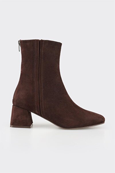 Elle Shoes Kahve Deri Kadın Klasik Bot