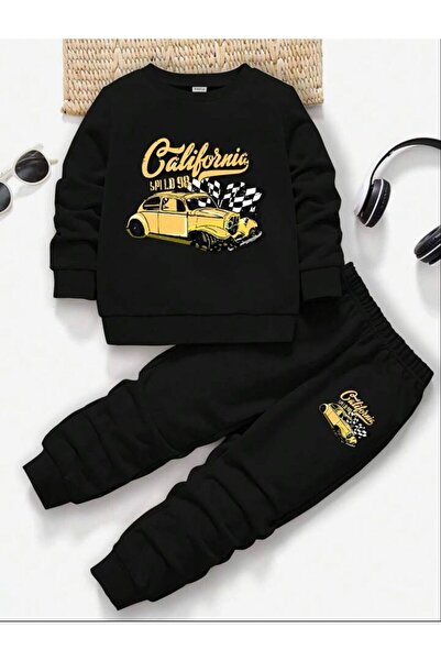 coolart Set pentru copii din bumbac California Car - Set pentru fete și băieț...