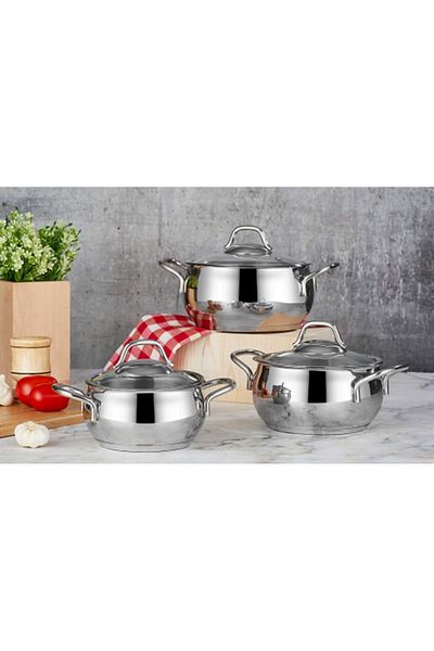 Remetta 6 Pieces Serena Silver Chubby 9145