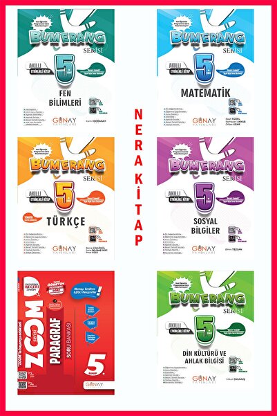 Günay Yayınları günay bumerang etkinlikli 6lı set (türkçe-matematik-fen-sosya...