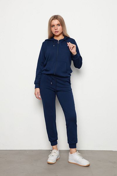İKLİM LİFE Navy Blue Zippered Hooded Top and Bottom Set