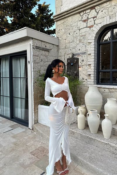 Eyyo Rochie albă Lotte - ATE-1272