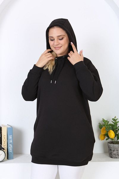 XL Modam Γυναικείο φούτερ Plus Size - 3 ΚΛΩΣΤΕΣ Ροζ