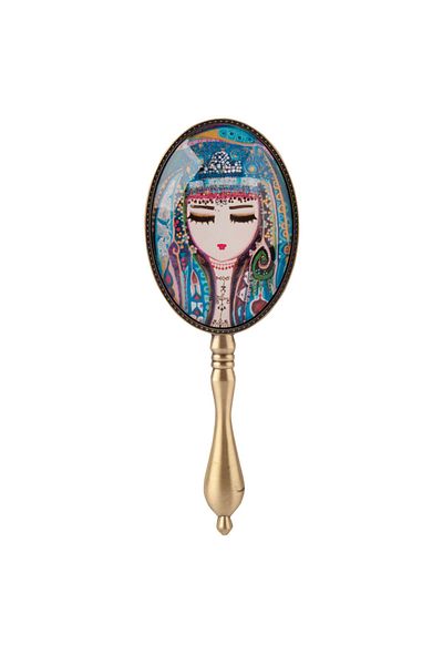 Biggdesign Authentic Female Patterned Decorative Hand Mirror