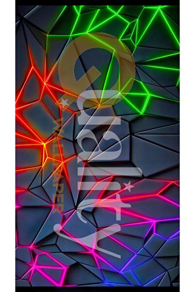 Home Işıklı geometrik desen poster duvar kağıdı