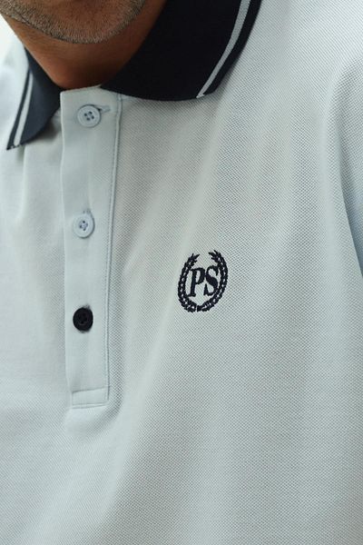 Polo State Ανδρικό μπλουζάκι με λαιμόκοψη Polo Regular Fit Ice Blue