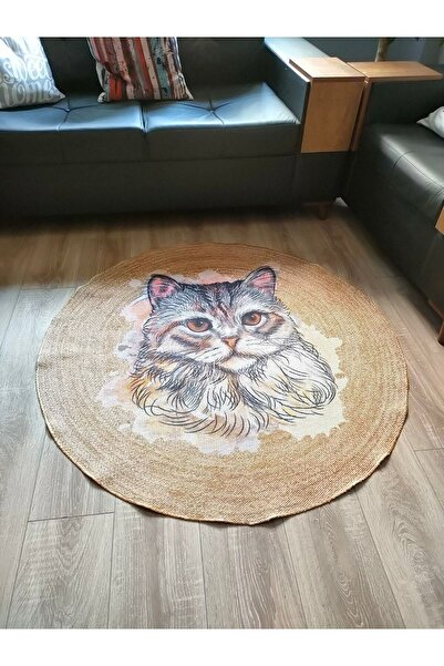 kilim home Boho 929 Jute Straw Ethnic Patterned Jute Knitted Natural Straw Na...