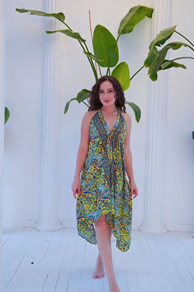 Butik ASİMETRİK İPEK KUMAŞLI ELBİSE