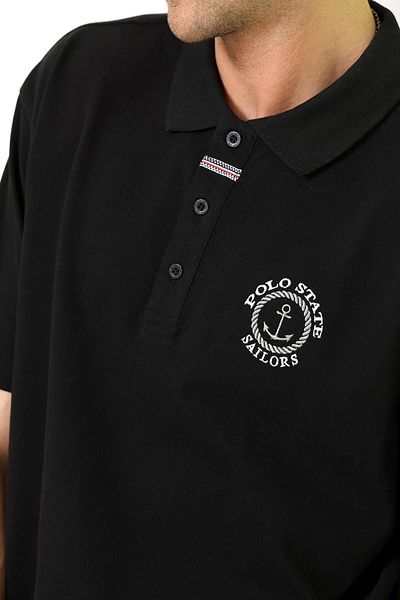 Polo State Ανδρικό μπλουζάκι με χαλαρή εφαρμογή σε μαύρο χρώμα