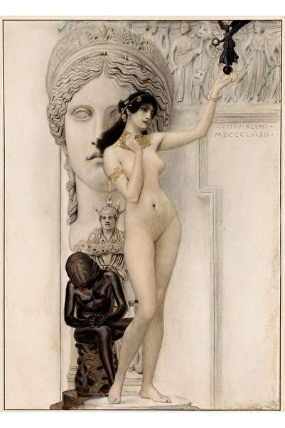 Home Gustav Klimt Allegory of Sculpture poster duvar kağıdı