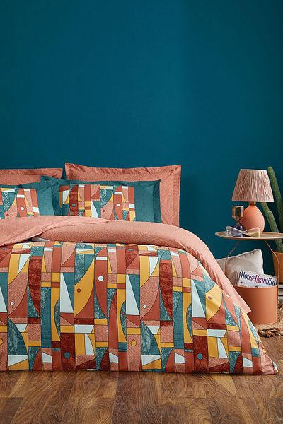 Puffy Fannie Ranforce Double Duvet Cover Set - Tile