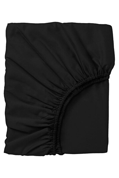 Casa Carina Sada povlaků na přikrývku na jednu přikrývku Ranforce s elastickými prostěradly jednoduché černé