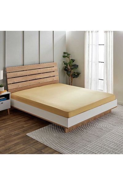 Home Box Derby Solid Microfibre King Fitted Sheet - 180x200+25 cm