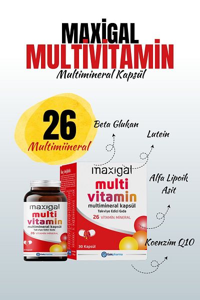 Maxigal 30 Capsules Multivitamin and Multimineral