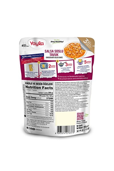 Yayla Yemek Hazır Salsa Soslu Tavuk 200 gr