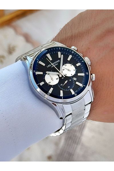 Lee Cooper 5 Atm Waterproof Steel Cord Men's Wrist Watch - Functions Active