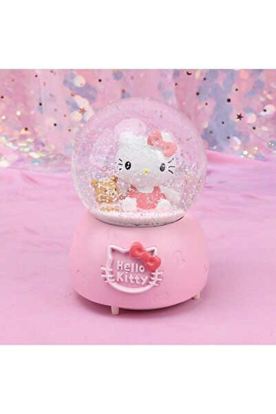 Genel Markalar Hello Kıtty Işıklı Müzikli Püskürtmeli Büyük Boy Kar Küresi