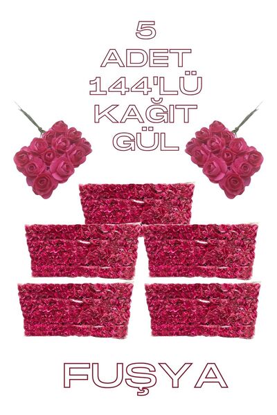 PARTİAVM Kağıt Gül 5 Paket 720 li Kağıt Güller El Işi Süsleme Hobi Dekorasyon...