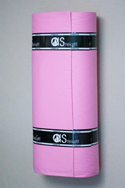 AS TEKSTİL Poplin Fabric Pink 100% Cotton Super Luxury Akfil (1 Meter)