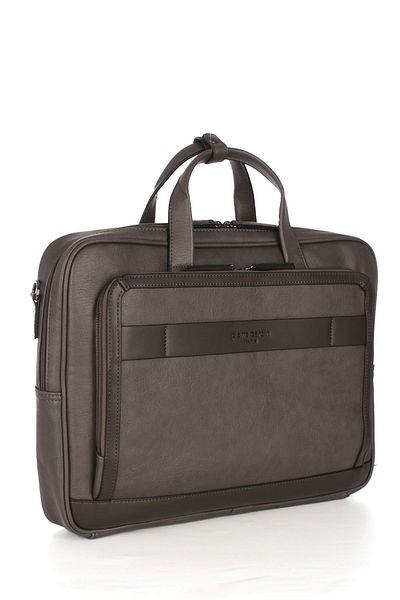Pierre Cardin Pirre Cardin 01Pc00111 - Vegan Gray Notebook Briefcase, Water Resistant