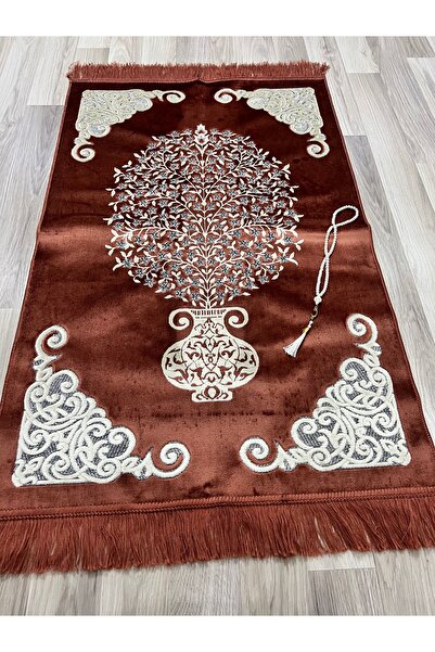 AYHANHOME Velvet Glitter Prayer Beads with Dowry Gift Prayer Rug Set