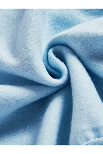 GLOWES Çocuk Unisex 3 Iplik Pamuklu Uyuyan Panda Baskılı Oversize Kapüşonlu Sweatshirt