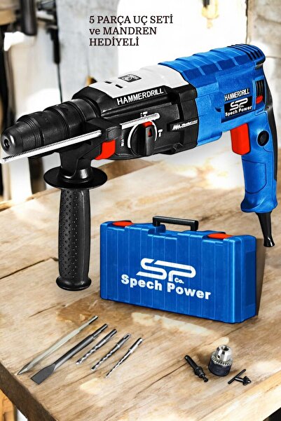 Spech Power Amerikan Teknoloji 4100Watt Bakır sargılı Kırıcı Delici Matkap