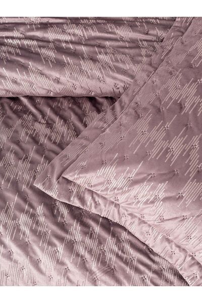 Cotton Box Velvet Screened Smart Double Bedspread - Luz Powder