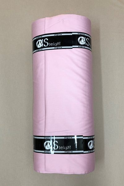 AS TEKSTİL Powder Pink 100% Cotton Satin - 1 Meter Luxury Fabric