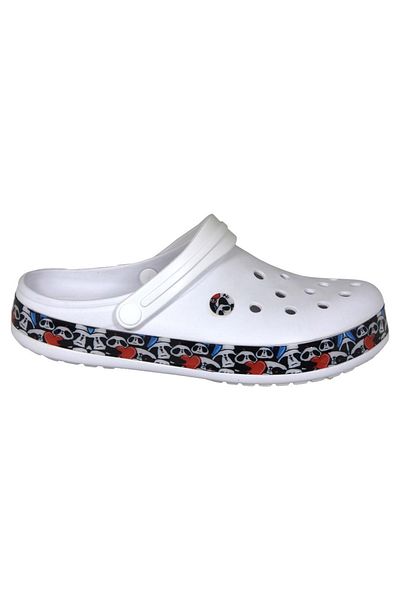 epona Panda Patterned Heart Sandals - Pool, Beach, Sea and Hospital Nurse Slippers