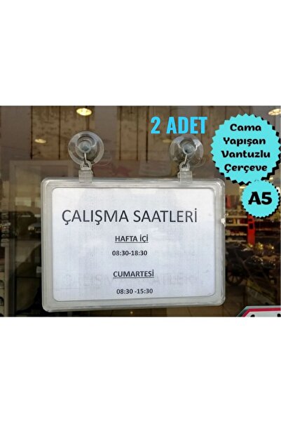 Özfiliz Mağaza Ekipmanları 2 Ad. Vantuzlu Camda Sallanan, Cama Yapışan Çerçev...