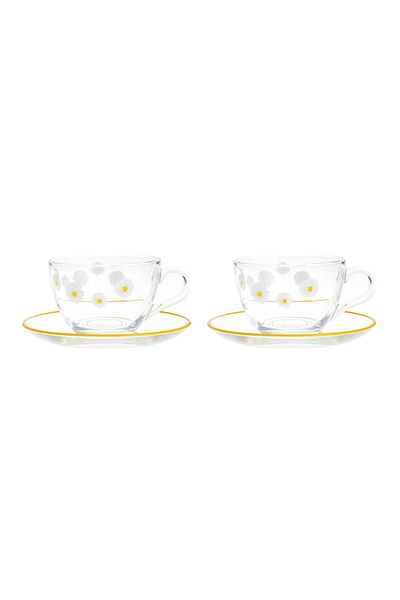 Rakle Fiona Transparent Tea Cup Set - 4 Pieces, 238 ml