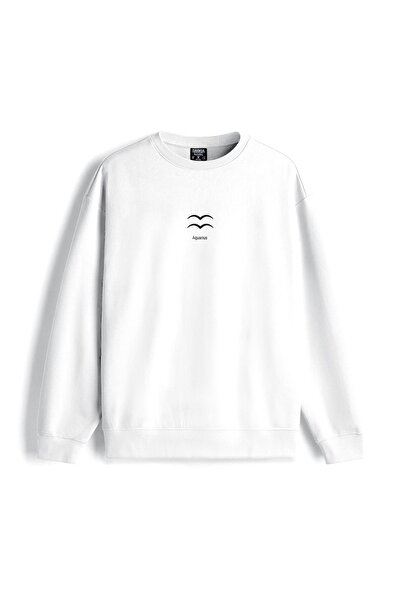 Darkia سويت شيرت بأكمام طويلة للجنسين من Aquarius برج الدلو - Minimal Zodiac