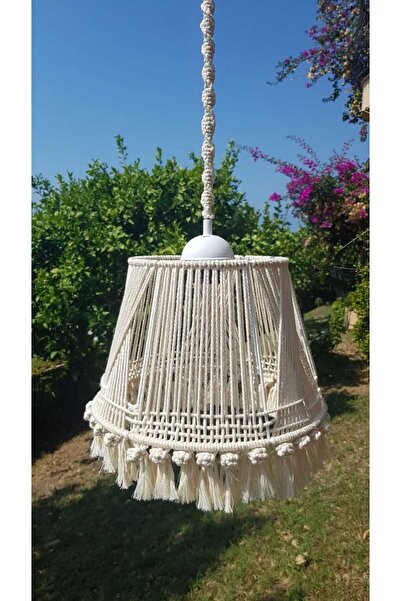 SERAN DESİGN TRADE MAKROME DESENLİ  ŞIK AVİZE / LAMBADER /ABAJUR