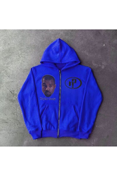 MAYDAY CULTURE Unisex Μπλε Μπουφάν Kanye West - Κανονική Εφαρμογή, Ίσια Γραμμή